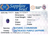 Natural Purple Sapphire | Un-heated Purple Sapphire